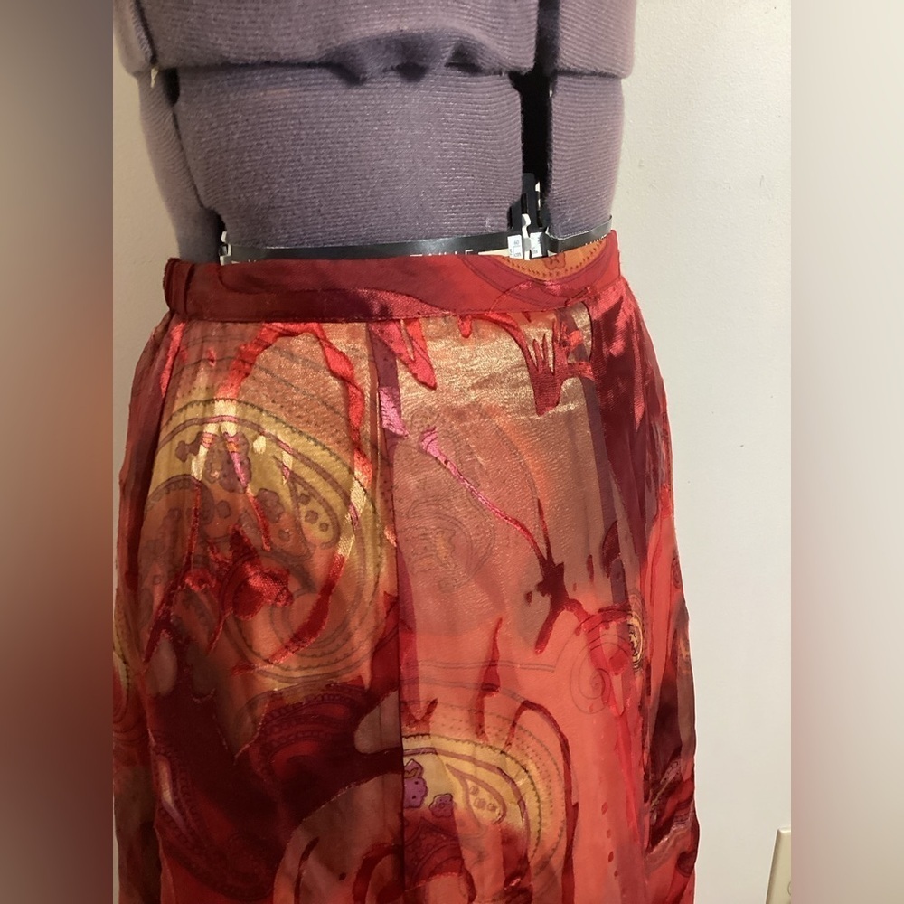 Coldwater Creek Burnout Silk Blend Skirt XS Fairy Grunge - Picture 10 of 16